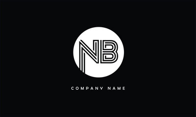 NB, BN, N, B Abstract Letters Logo Monogram