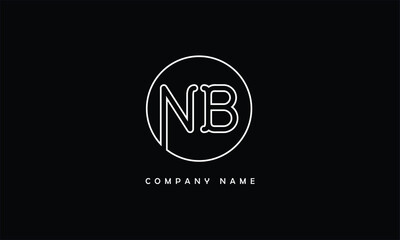 NB, BN, N, B Abstract Letters Logo Monogram