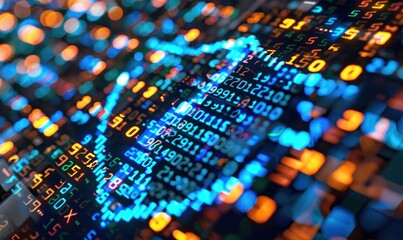 Obraz premium Abstract Digital Data Stream Visualization