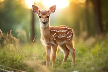 Zelfklevend Fotobehang deer in the forest © Urwa