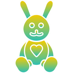 Bunny Doll Flat Gradient Style