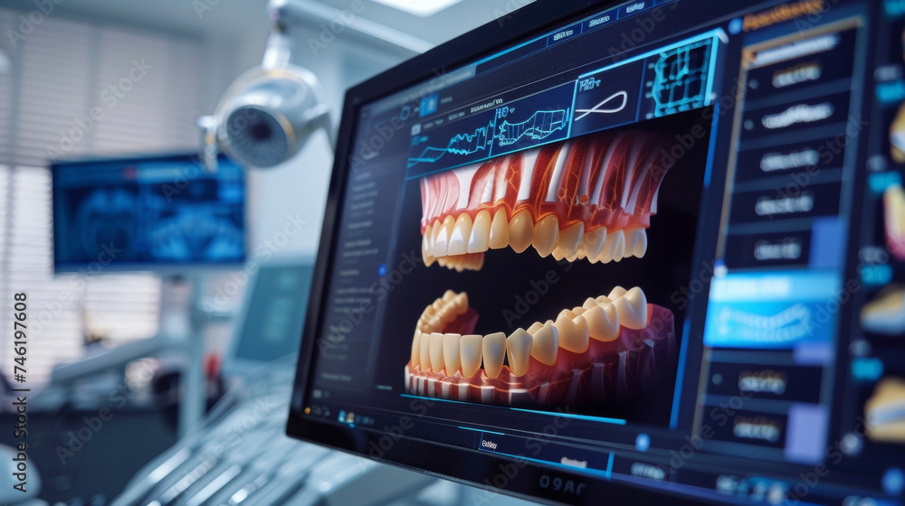 Poster a magnified view of the softwares smart selection tool which uses ai to suggest the best implant opt
