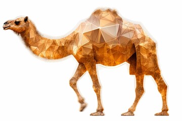 camel isolated on white - obrazy, fototapety, plakaty