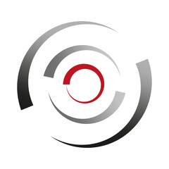 Fototapeta premium Red spiral abstract design. Dynamic flow. Vector illustration. EPS 10.