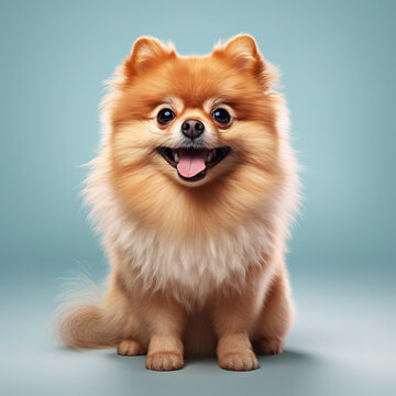 Image of a Pomeranian dog on clean background. Mammals. Pet. Animals.