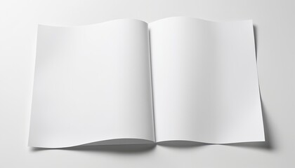 Isolated Shot of Blank White Paper on White Background