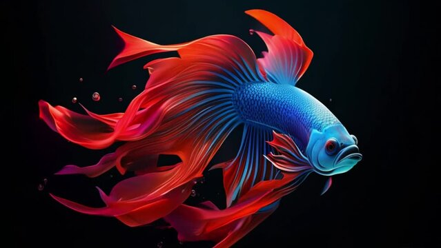 Beautiful ornamental fish logo icon
