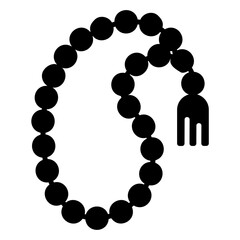 Tasbih or Rosary icon to help Muslim dhikr