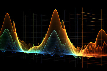Graphic Representation of a 600 Hertz Frequency Sine Wave - obrazy, fototapety, plakaty