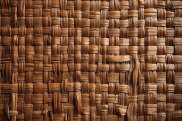 Rough Rustic woven texture surface. Bamboo cloth. Generate Ai