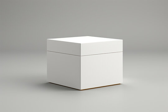 cardboard white box_packaging blank box_product empty box mockup_delivery box design