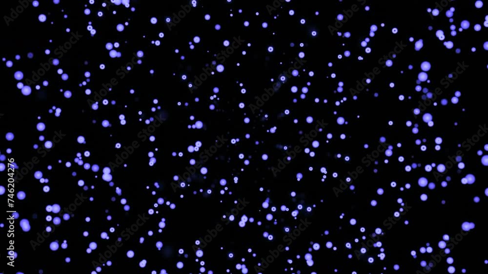 Poster animation with bubbles rising up. design. cloud of small dots moving up.
