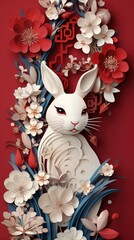 Chinese rabbit new year background no text