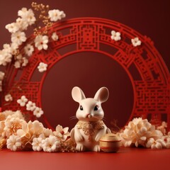 Chinese rabbit new year background no text