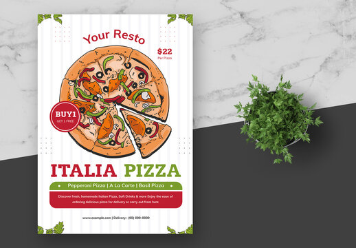 Red Green Pizza Flyer