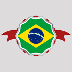 Creative Brazil Flag Sticker Emblem