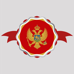 Creative Montenegro Flag Sticker Emblem