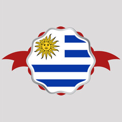 Creative Uruguay Flag Sticker Emblem