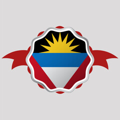Creative Antigua and Barbuda Flag Sticker Emblem