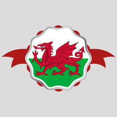 Creative Wales Flag Sticker Emblem