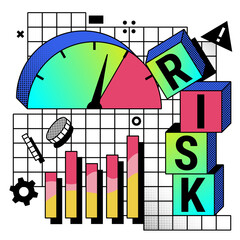 Obraz premium Risk management KPI and metrics