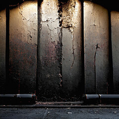 風化して剥がれ落ちた壁,Generative AI AI画像