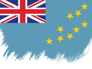 Flag of Tuvalu, vector illustration
