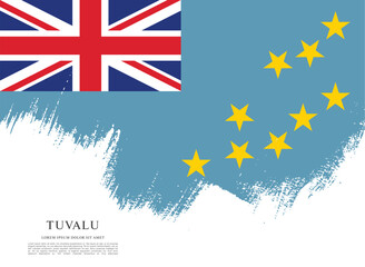 Flag of Tuvalu, vector illustration