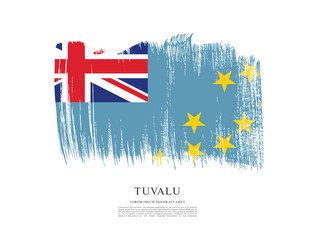 Flag of Tuvalu, vector illustration
