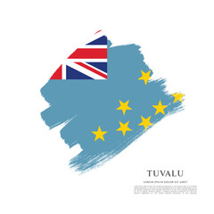 Flag of Tuvalu, vector illustration