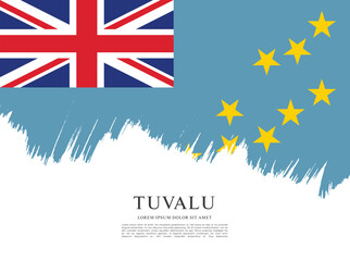 Flag of Tuvalu, vector illustration