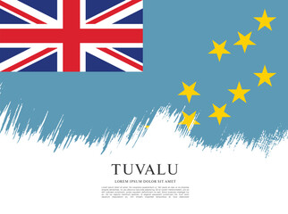 Flag of Tuvalu, vector illustration