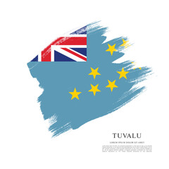 Obraz na płótnie Canvas Flag of Tuvalu, vector illustration