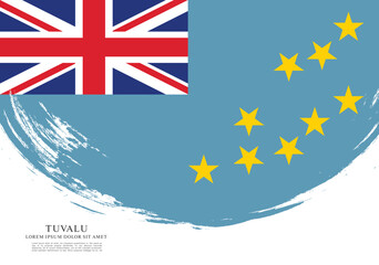 Flag of Tuvalu, vector illustration
