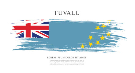 Flag of Tuvalu, vector illustration