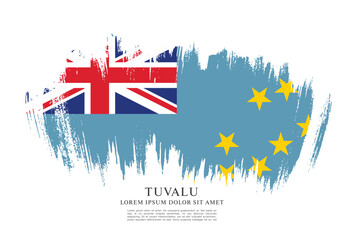 Flag of Tuvalu, vector illustration