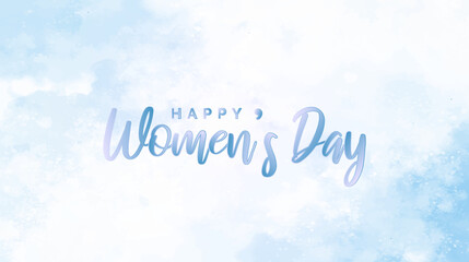Naklejka na ściany i meble Happy women's day. Happy Womens Day elegant lettering banner. women's day creative design. March 8th, Happy Women's Day script calligraphy.
