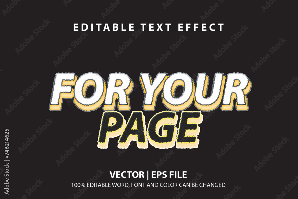 Poster editable text effect for your page font effect template for logos, headlines, banners for content cr