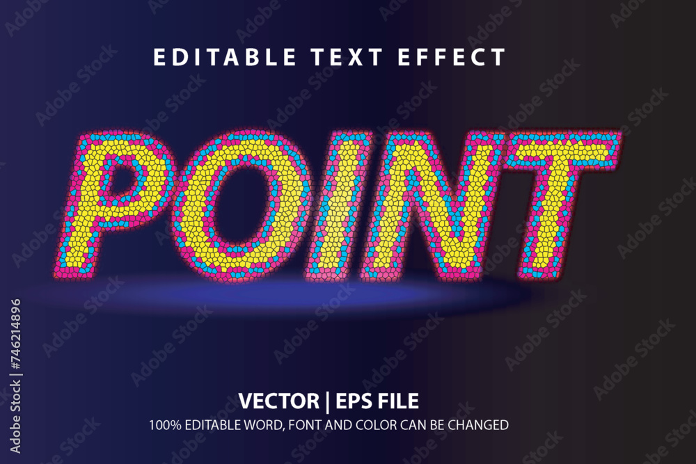 Poster Vector text effect point