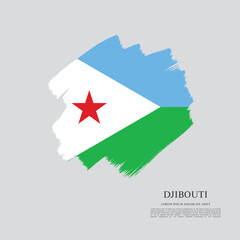 Fototapeta premium Flag of Djibouti vector design