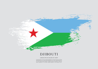 Obraz na płótnie Canvas Flag of Djibouti vector design