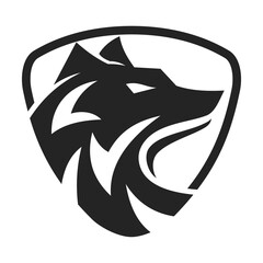 Wolf Logo template Isolated. Brand Identity. Icon Abstract Vector graphic