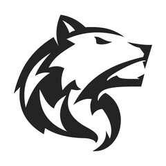 Wolf Logo template Isolated. Brand Identity. Icon Abstract Vector graphic