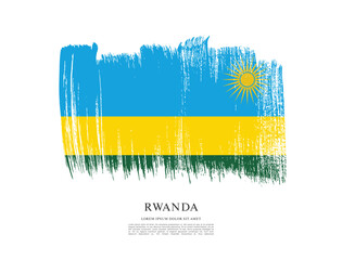 Flag of Rwanda vector illustration