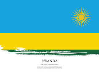 Flag of Rwanda vector illustration