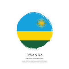 Flag of Rwanda vector illustration
