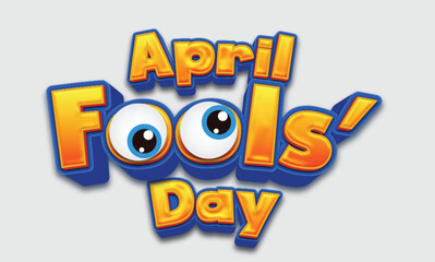 April fools day text editable style effect template