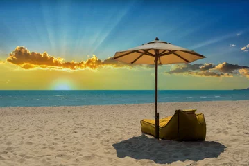 Foto op Plexiglas anti-reflex Sea beach with sun rise background, calendar, wallpaper, landscape, picture.  © Mh graphics