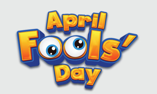 April fools day text editable style effect template