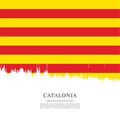 Flag of Catalonia vector illustration